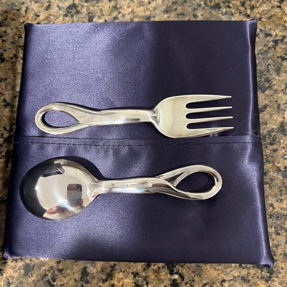 Tiffany & Co Baby Cup, Spoon & Fork Utensils Set Boxed - Picture 6 of 13